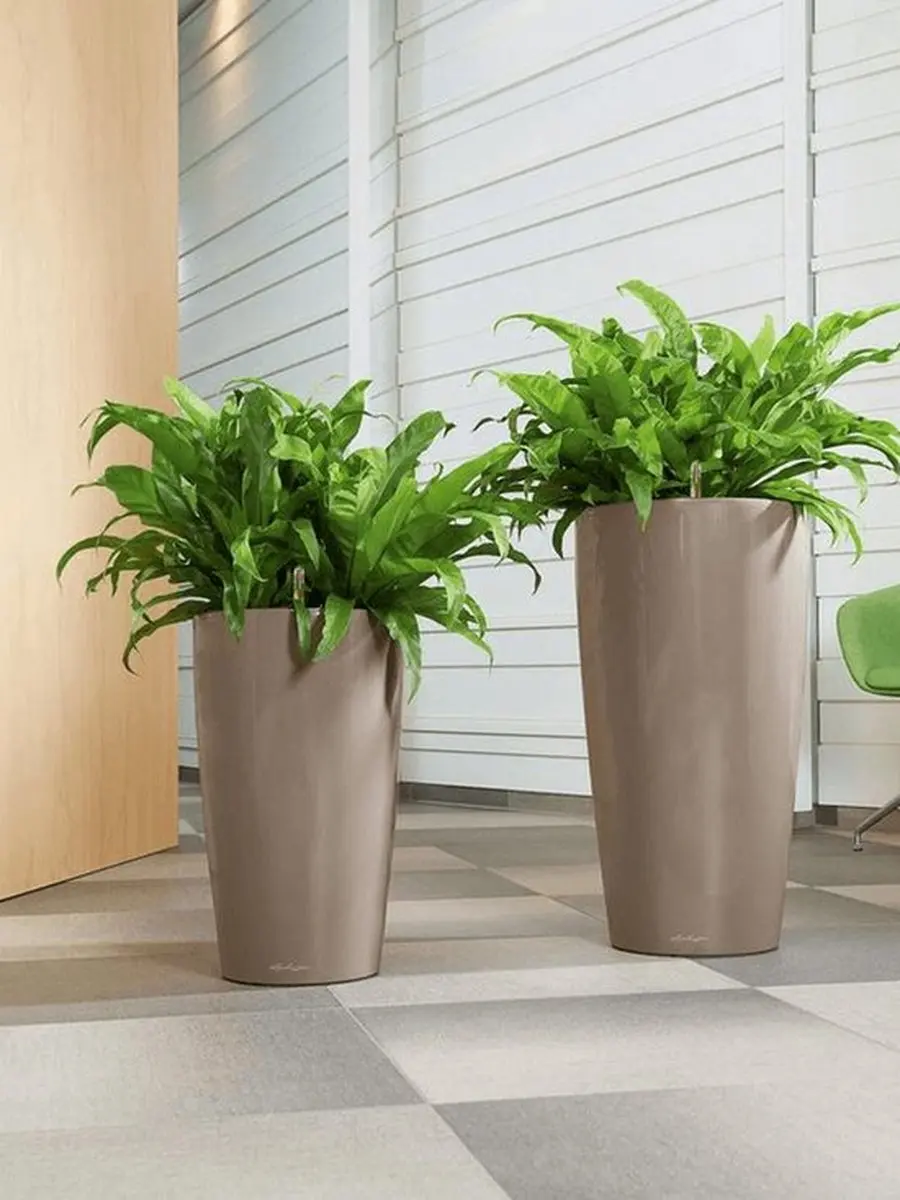 Lechuza Rondo Premium 40 Plantenbak - Taupe Hoogglans - afbeelding 5 van 5