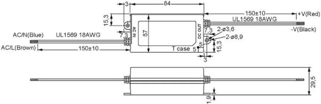 Mean Well APV-35-12 LED-transformator 36W 12V - afbeelding 2 van 3