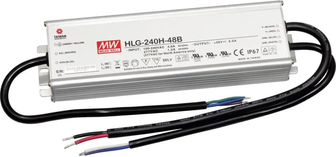 Mean Well HLG-240H-48B LED-driver, LED-transformator Constante spanning, Constan