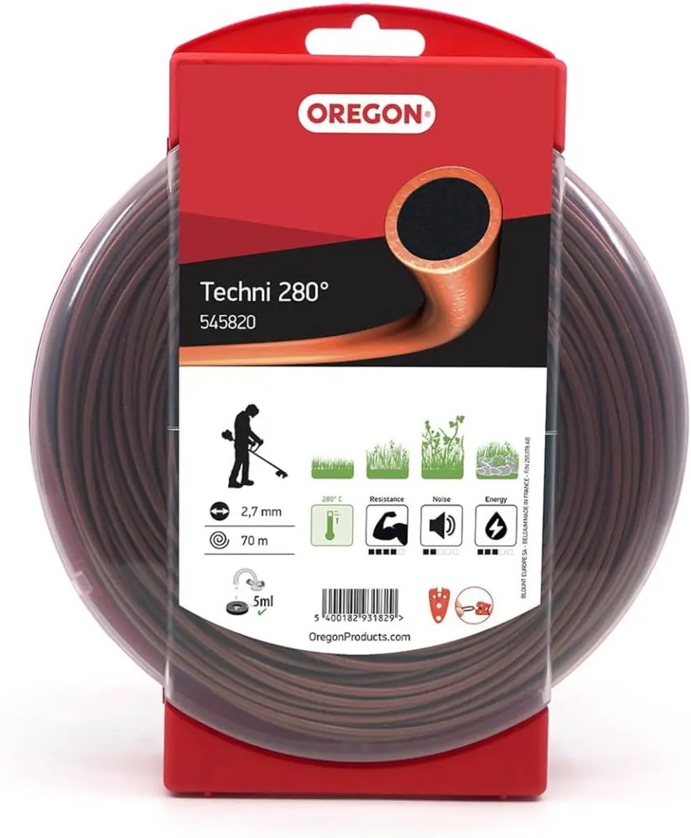 Oregon Techni 280 Trimmerdraad - 2,7mm x 70m - Groen - afbeelding 3 van 3