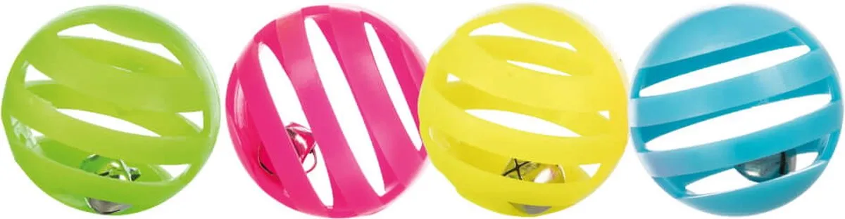 Trixie Speelballen met Belletje Ø4cm