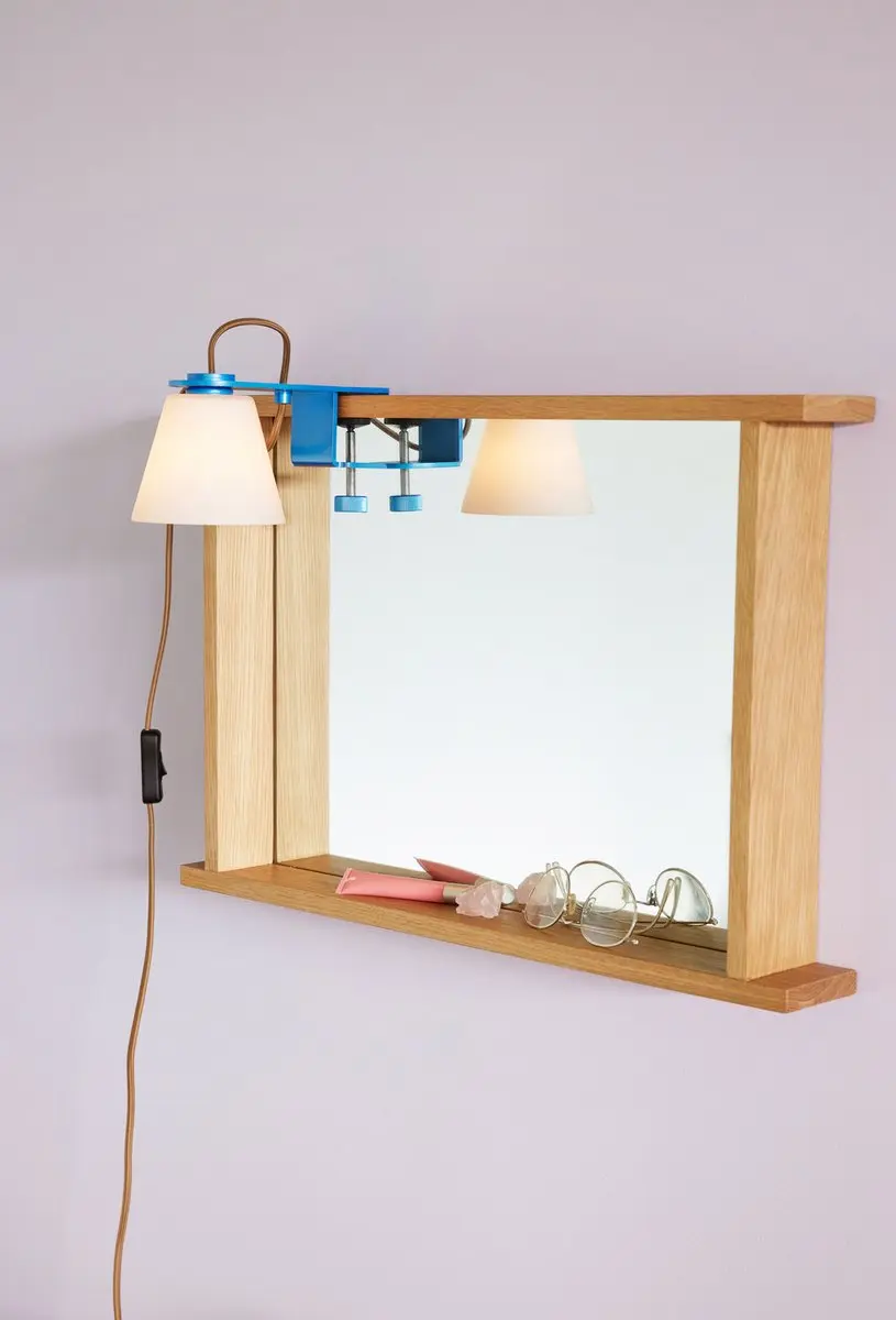 Hübsch Lure Wandlamp - Metallic Blauw - afbeelding 3 van 6