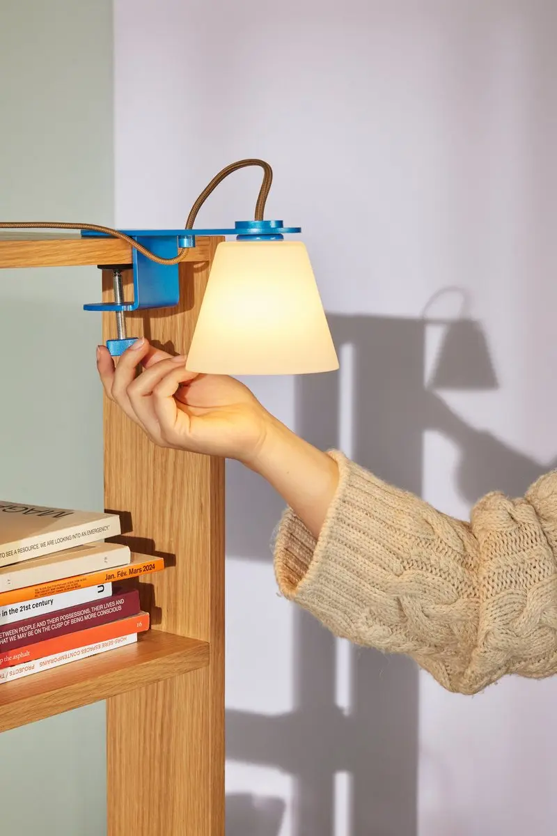 Hübsch Lure Wandlamp - Metallic Blauw - afbeelding 5 van 6