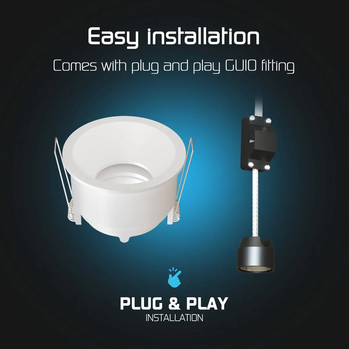 LEDVION LED Inbouwspot Ø81mm GU10 Wit - Dimbaar Kantelbaar