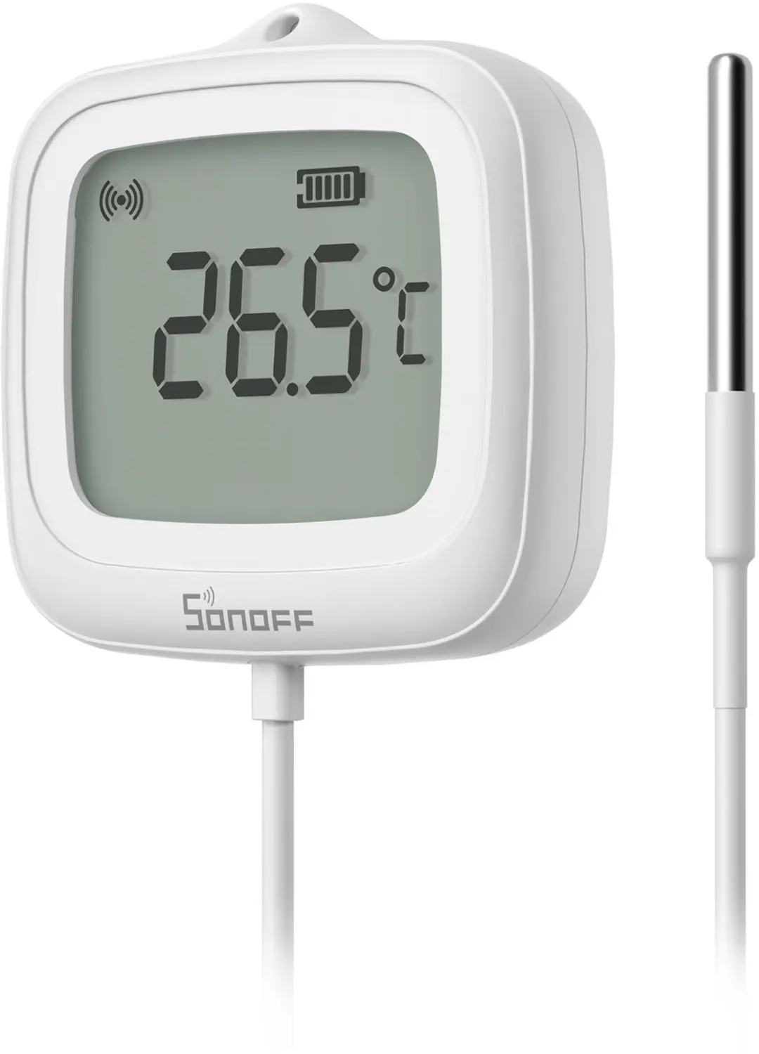 SONOFF SNZB-02LD Zigbee waterdichte temperatuursensor met 1,5 m roestvrij staal