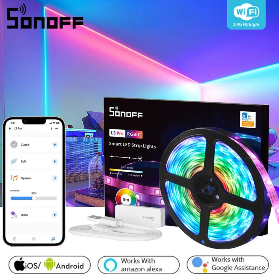 Sonoff L3 Pro 5M RGBIC LED-strip - afbeelding 4 van 6