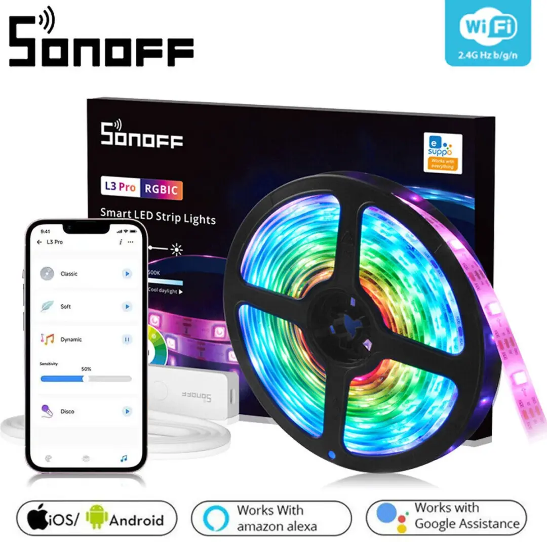 Sonoff L3 Pro 5M RGBIC LED-strip - afbeelding 3 van 6