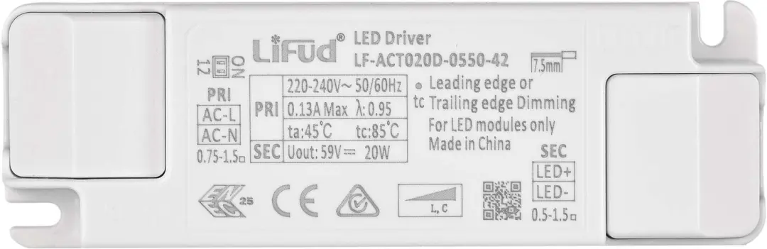 EMOS ZZ2055T Triac-dimbare LED-driver 550mA 20W