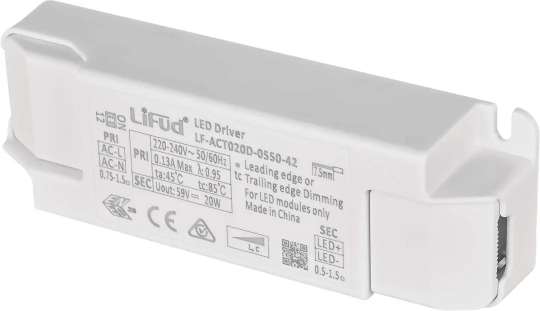 EMOS ZZ2055T Triac-dimbare LED-driver 550mA 20W - afbeelding 2 van 6