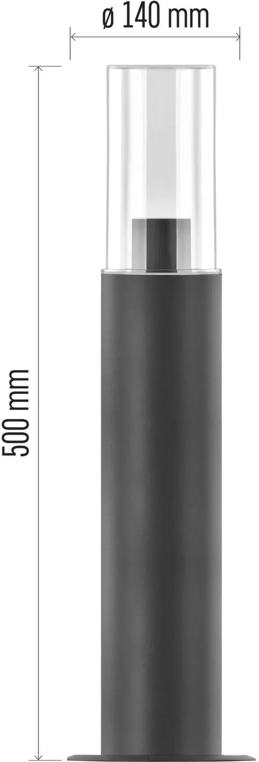 Emos ZALA Tuinpaallamp E27 15W - Antraciet - afbeelding 4 van 6
