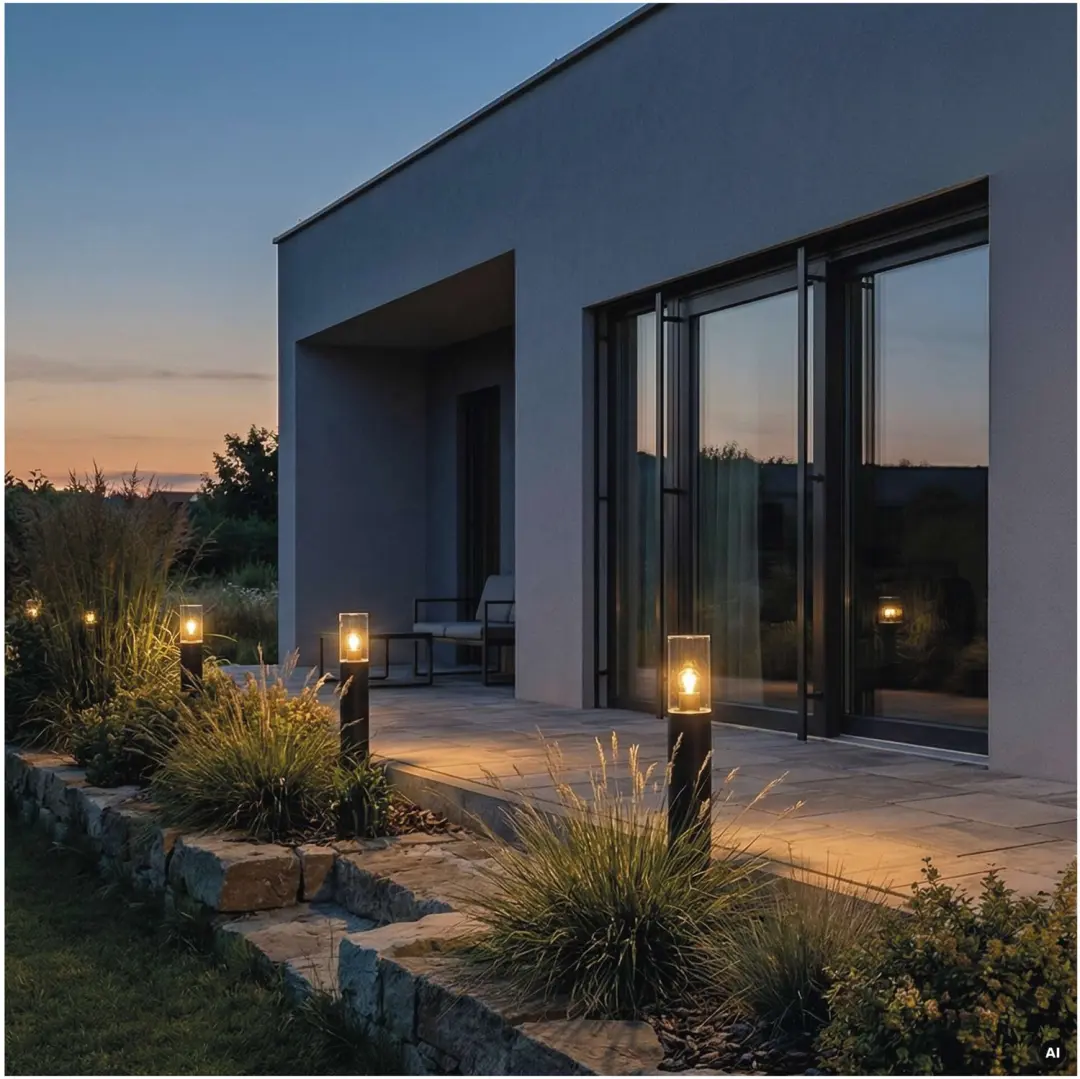 Emos ZALA Tuinpaallamp E27 15W - Antraciet - afbeelding 5 van 6