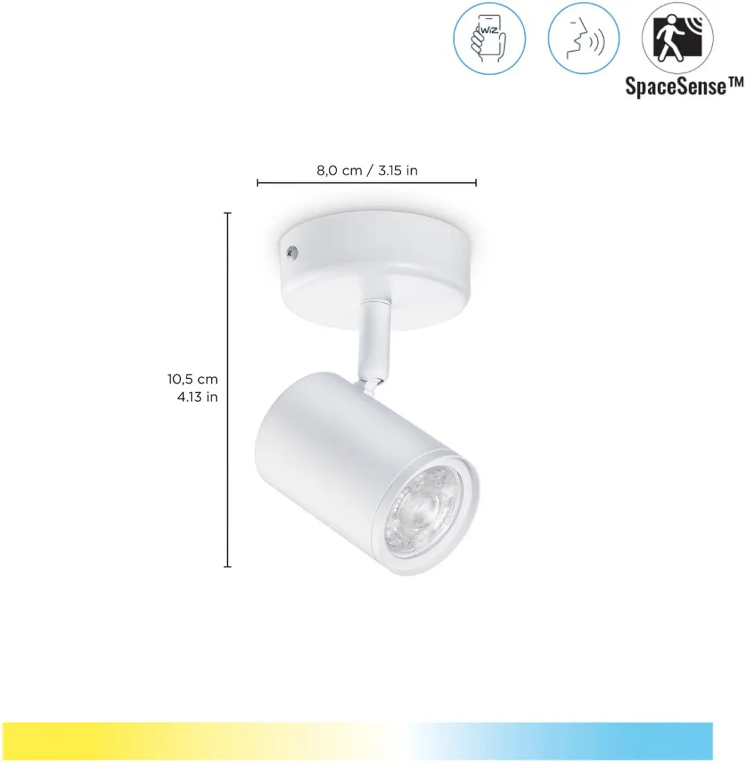 WiZ Imageo Plafondlamp - Opbouwspot 5W Wit - afbeelding 3 van 6