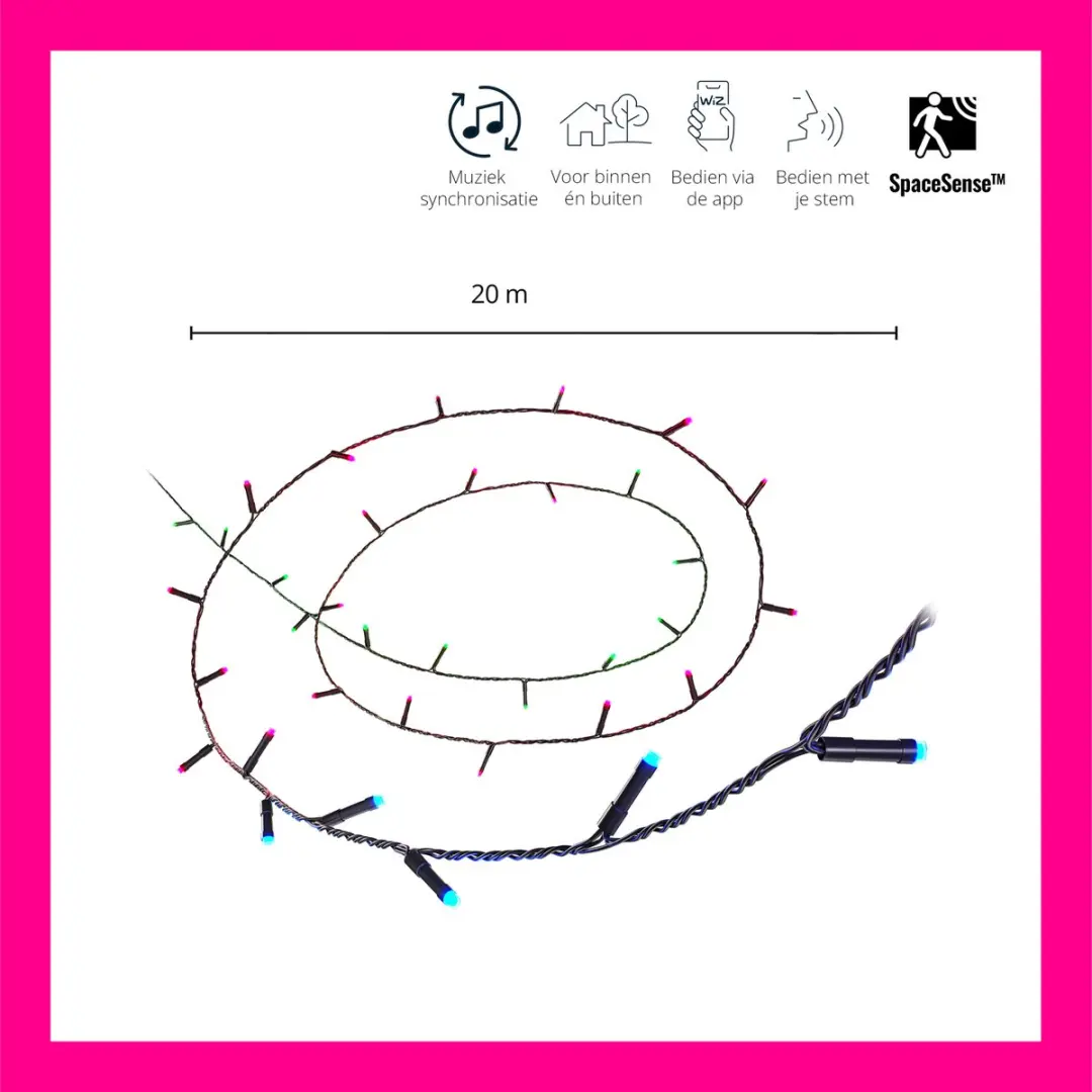 WiZ Smart Fairy Light Lichtketting 20m - 160 LED - afbeelding 2 van 6