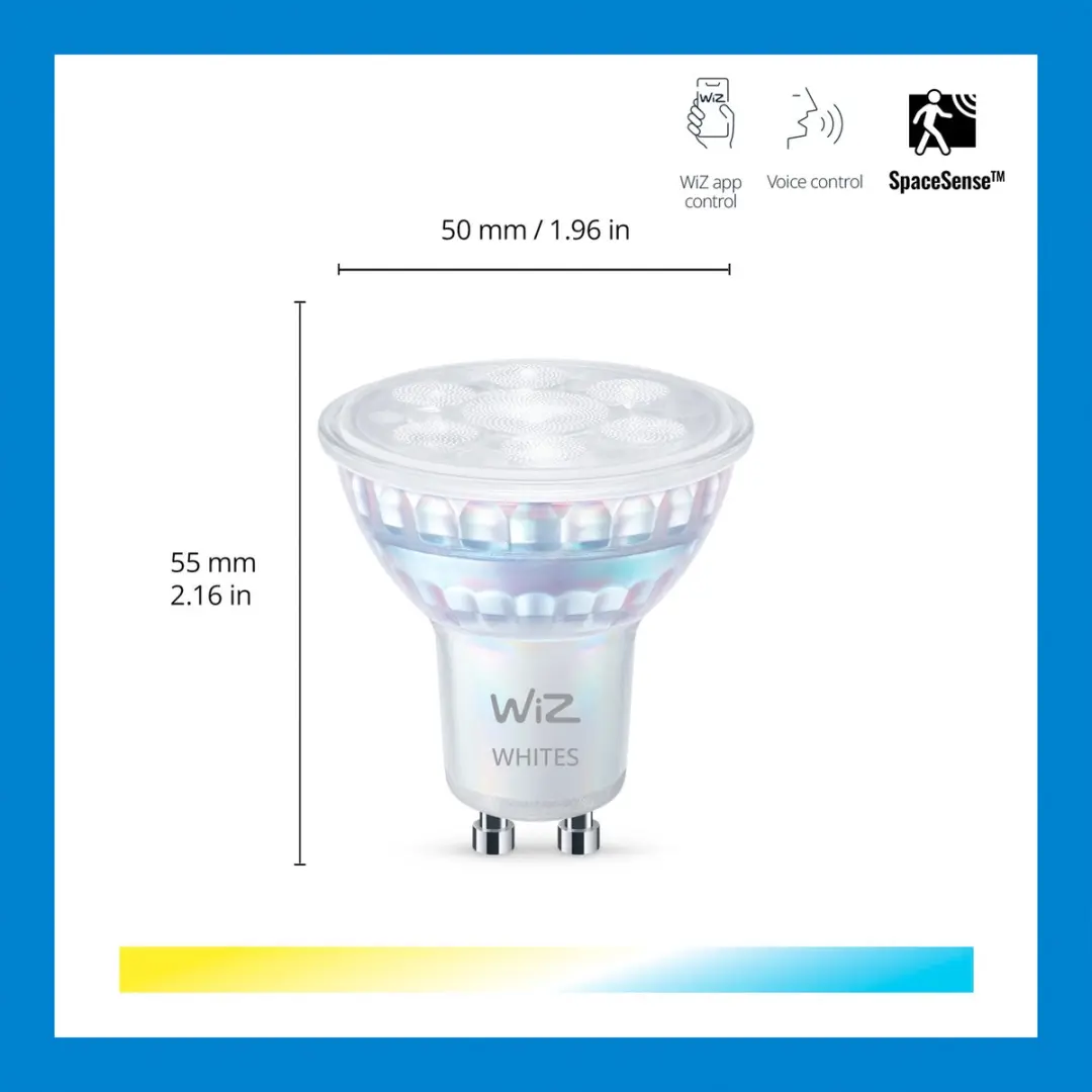 WiZ Slimme LED Spot GU10 - Warmwit tot Koudwit - Wi-Fi - afbeelding 3 van 6