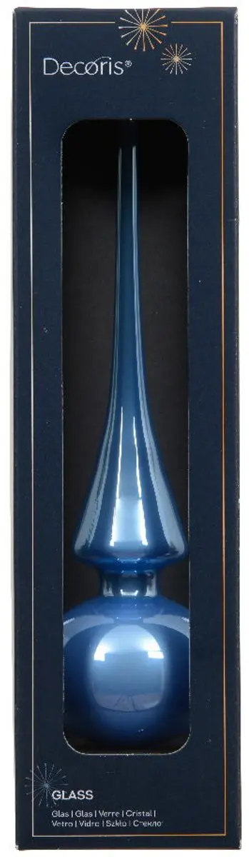 Piek glas d6h26 cm sky blauw I
