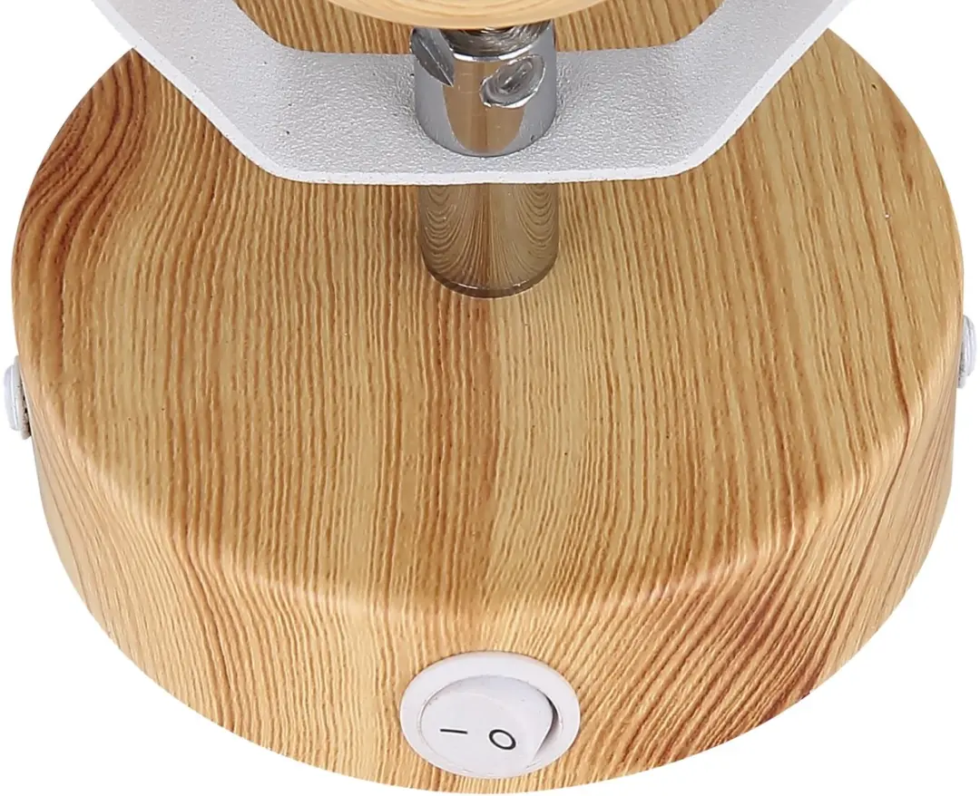 Globo Wiho Wandlamp 54018-1 - 40W - Wit/Houtoptiek - afbeelding 4 van 6