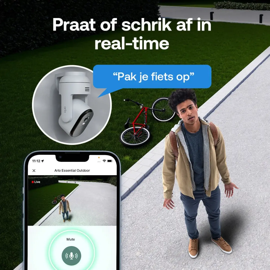 Arlo Essential 3 2K PTZ beveiligingscamera set van 2 - VMC3283-100PES - afbeelding 4 van 6