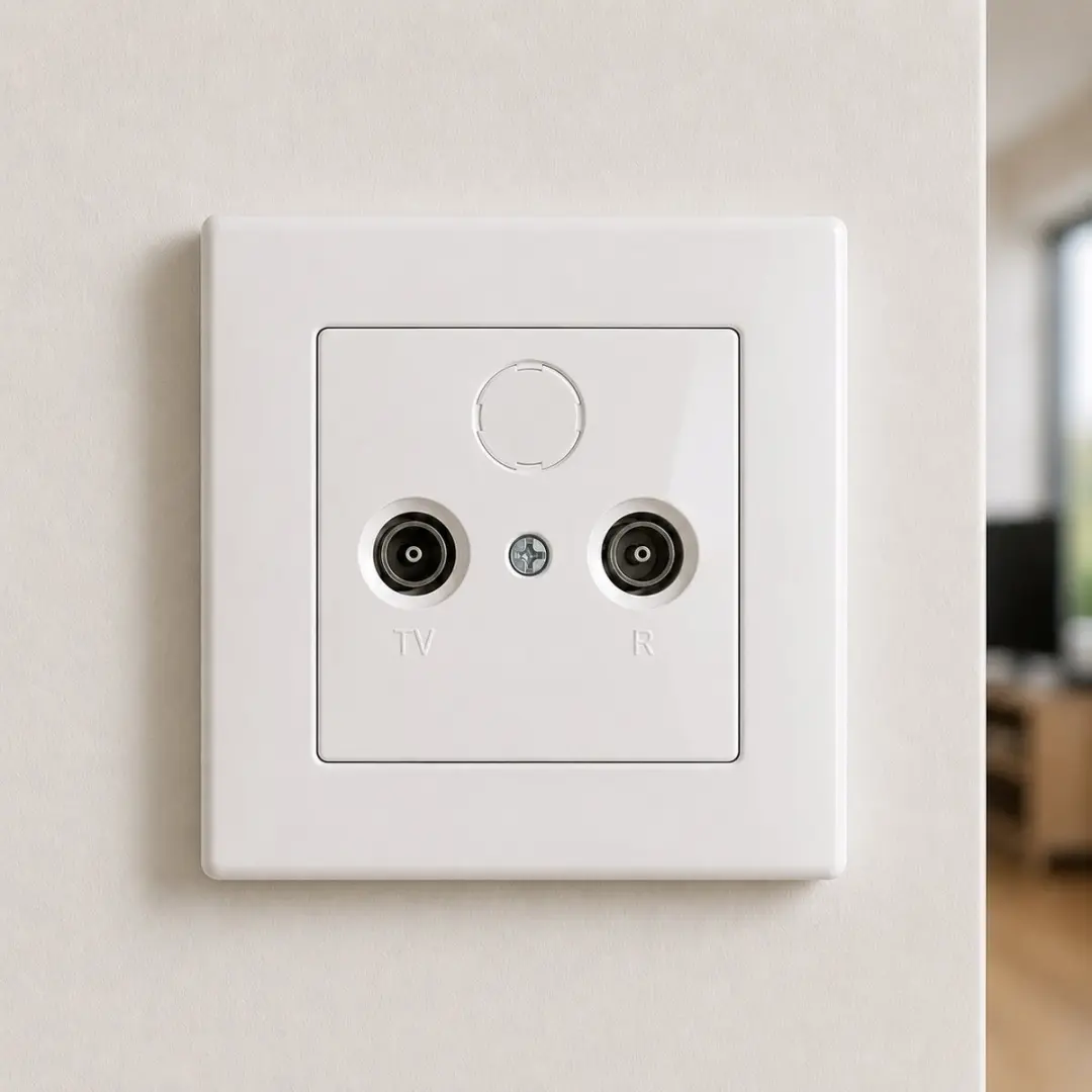 Schneider Electric Merten coax wandcontactdoos TV/Radio/Sat compleet wit