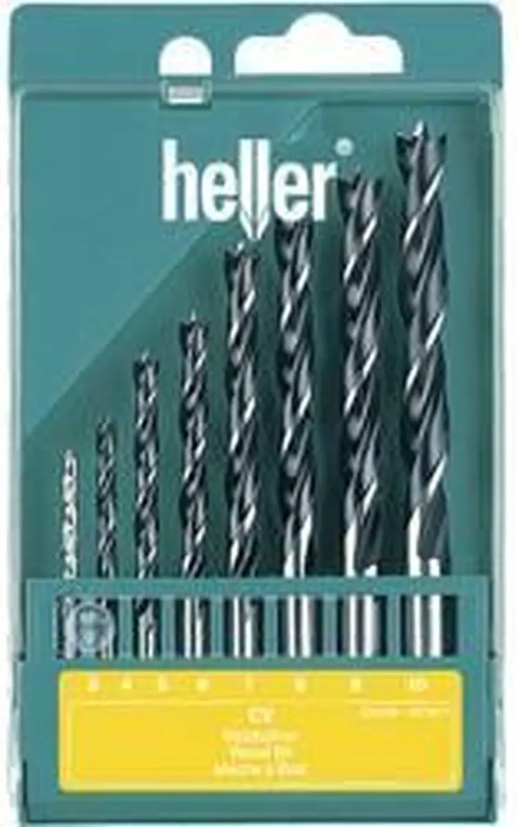 Heller 205241 Hout-spiraalboorset 8-delig - 3-10mm - afbeelding 3 van 3