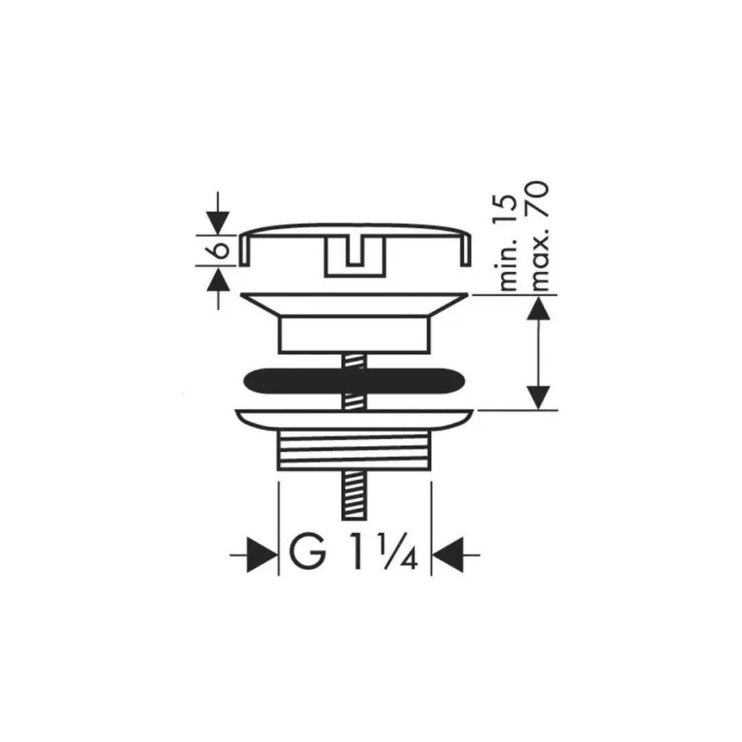 Hansgrohe 50001000 Afvoerset voor Wastafel - Chroom - afbeelding 2 van 6