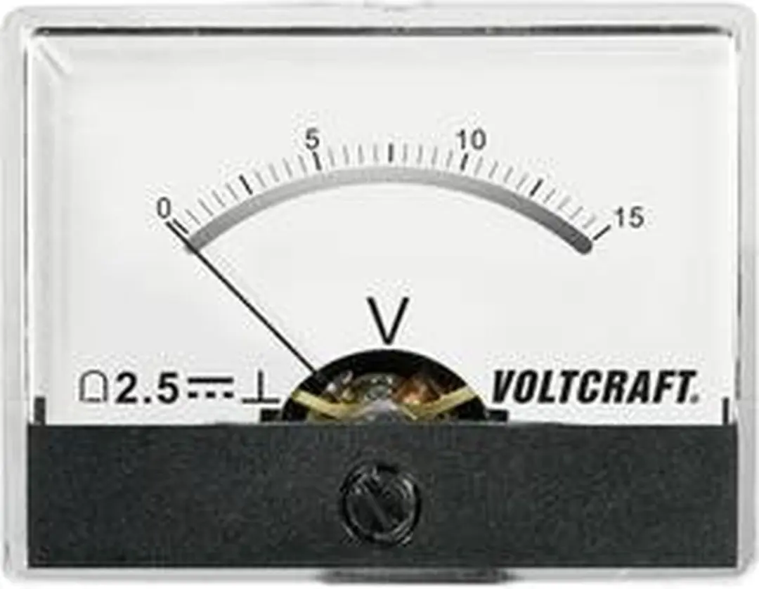 Voltcraft AM-60X46/15V/DC Inbouwmeter 15V Draaispoel