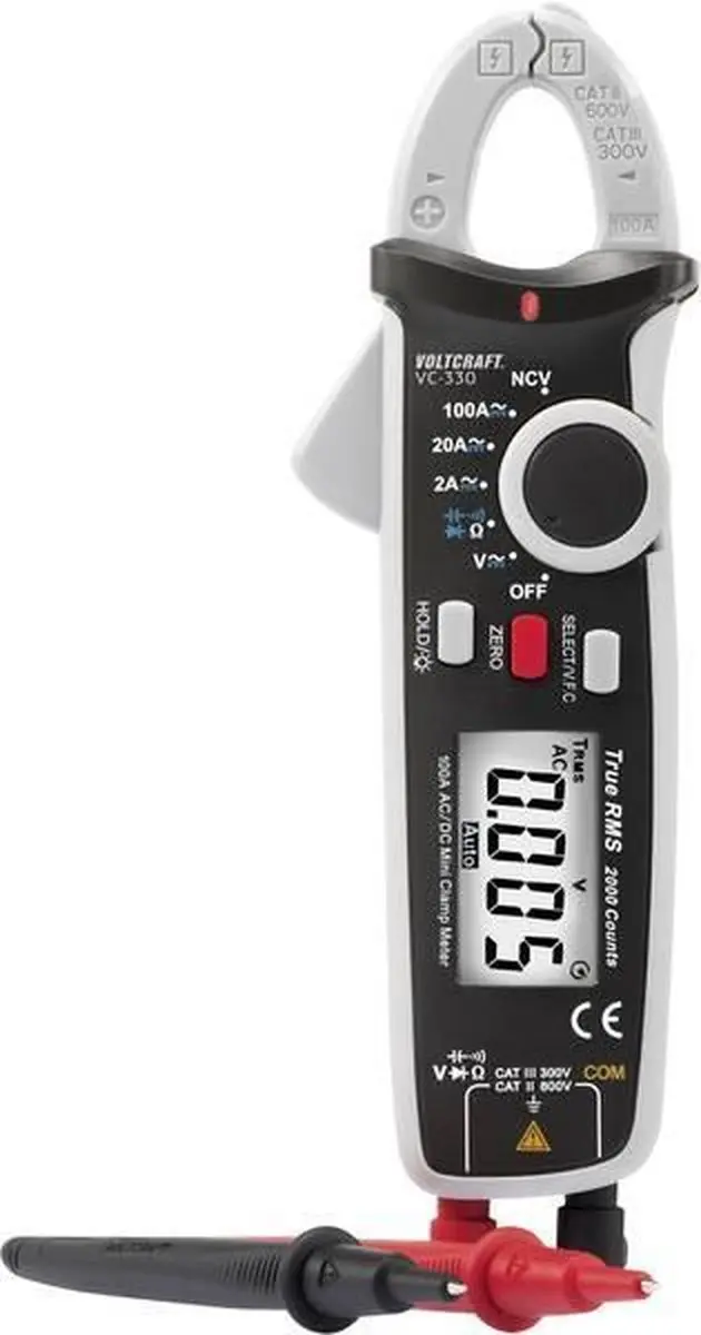 Voltcraft VC-330 Stroomtang Digitaal - 2000 counts - afbeelding 2 van 6