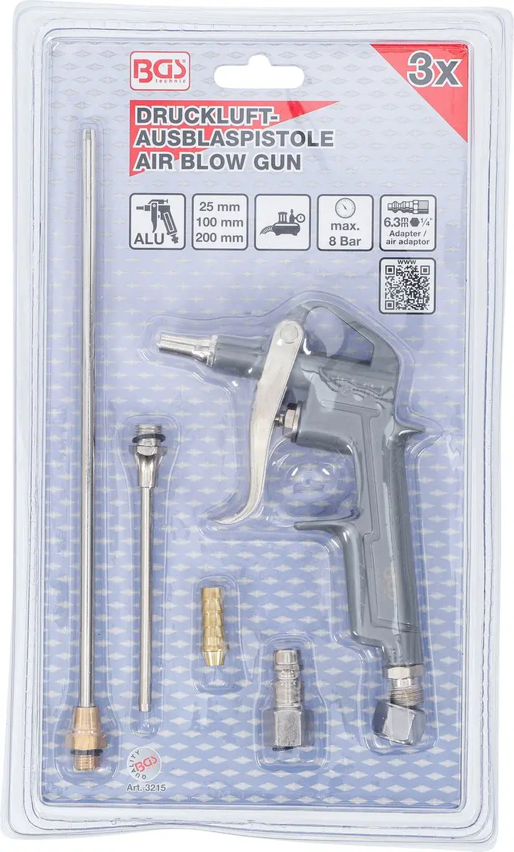 BGS technic 3215 Uitblaaspistool - 3 verstuivers - afbeelding 3 van 6