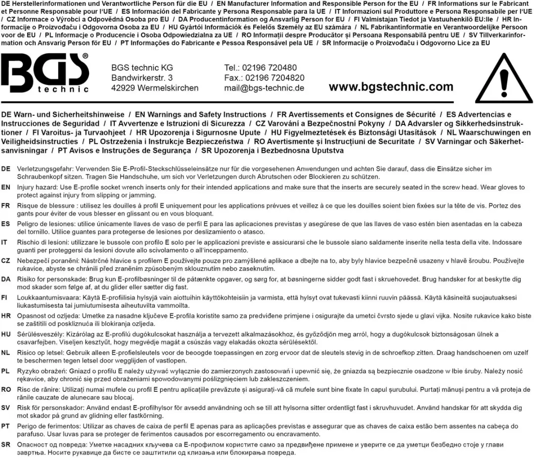 BGS technic 6431 Dopsleutel E-profiel E11 - 1/4 inch - afbeelding 2 van 3