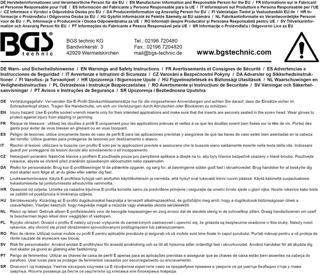 BGS technic 6431 Dopsleutel E-profiel E11 - 1/4 inch - afbeelding 3 van 3