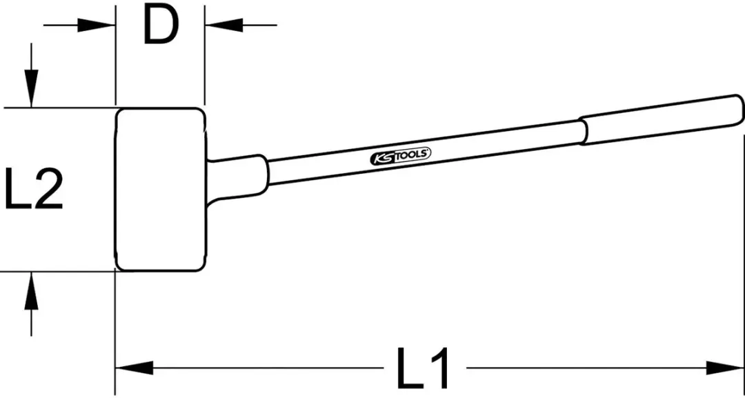KS Tools 140.5259 Terugslagvrije Beschermhamer XL 5500g - afbeelding 2 van 4