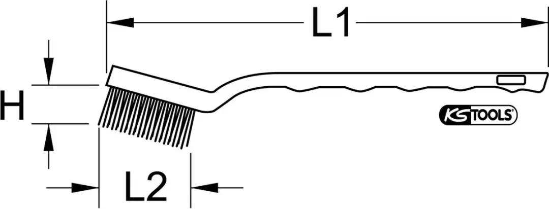 KS Tools Staalborstel Bougiekabel 2 Rijen - 170mm - afbeelding 3 van 4