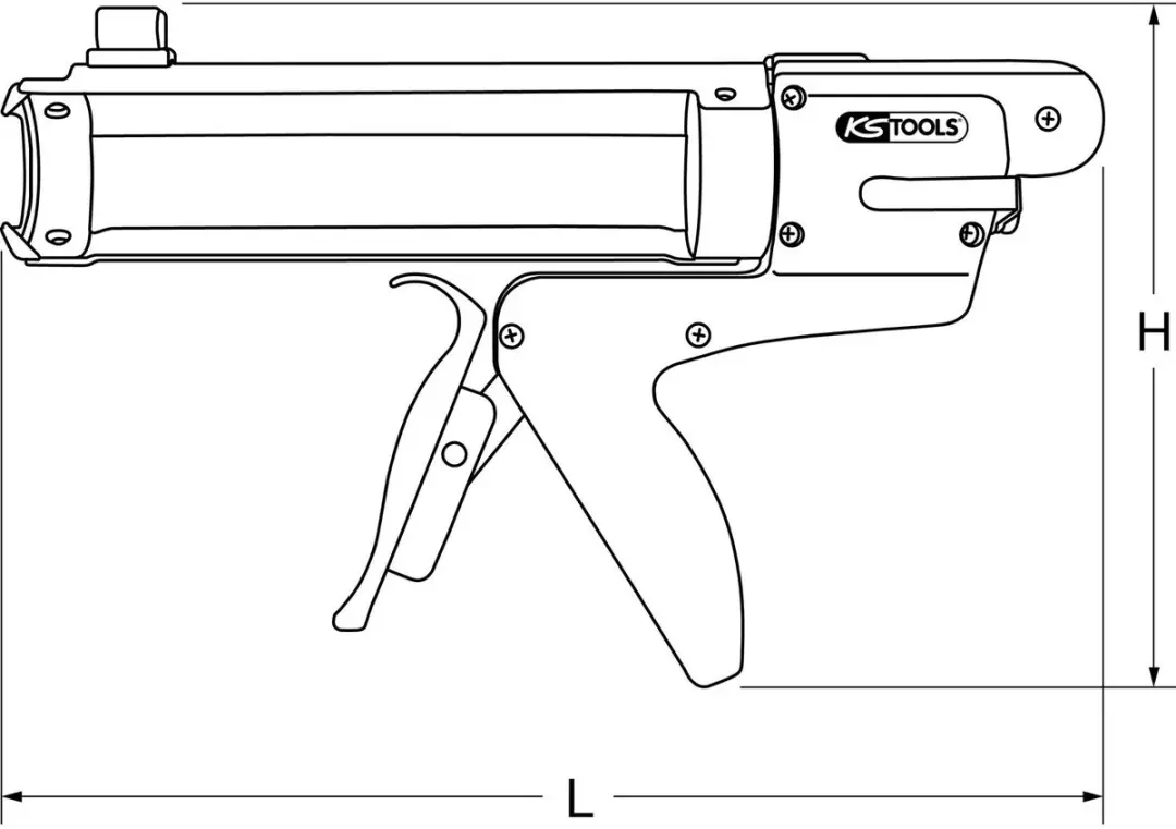 KS Tools Patroonpistool 310ml - 980.3050 - afbeelding 6 van 6