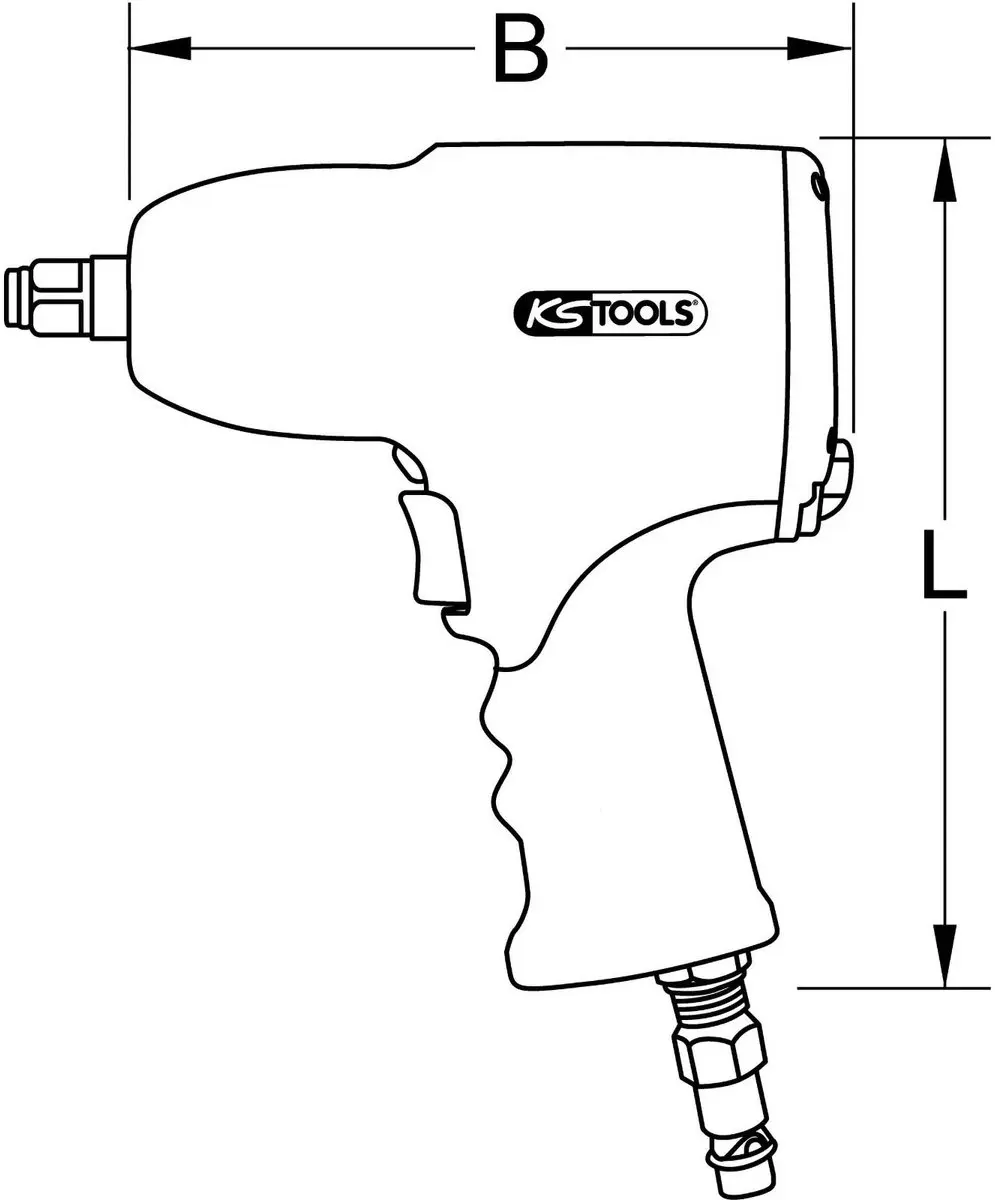 KS tools pneumatische slagmoersleutel - 1/2" - 1690 Nm - 512.3785 - afbeelding 3 van 6