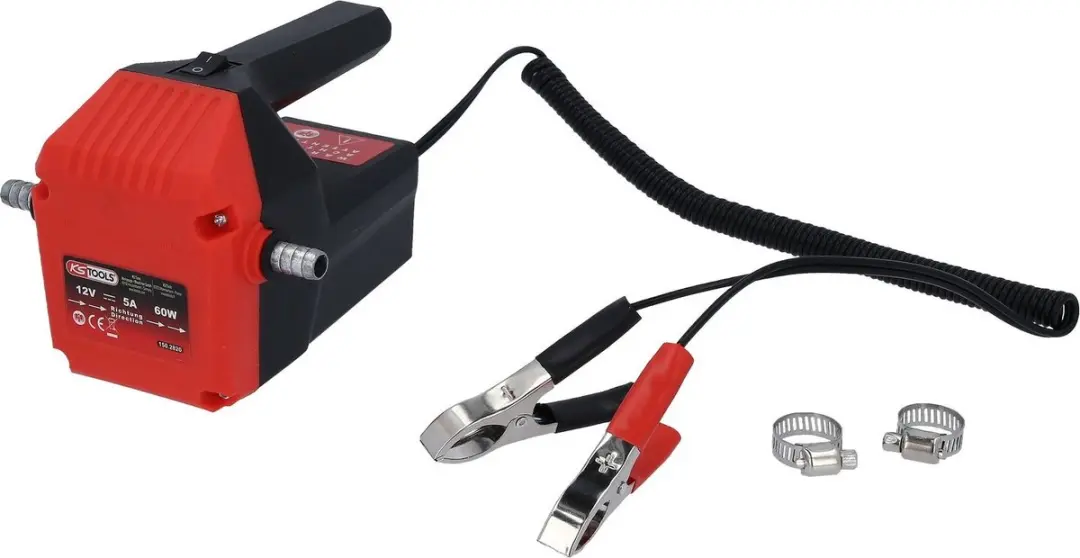 KS Tools 150.2820 Elektrische olieafzuigpomp - Rood/Zwart - afbeelding 6 van 6