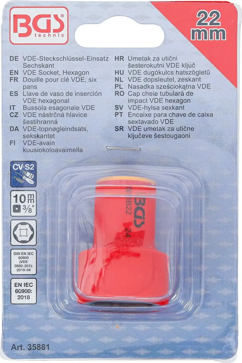 BGS VDE dopsleutel, zeskant