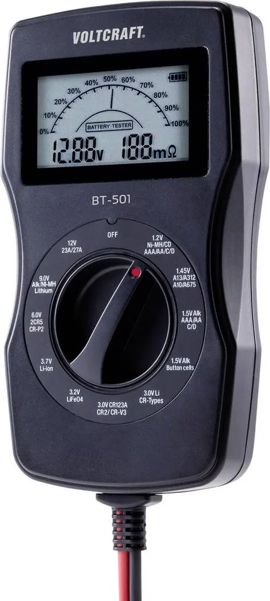 Voltcraft BT-501 Batterijtester - 1.2 V tot 12 V - afbeelding 2 van 6