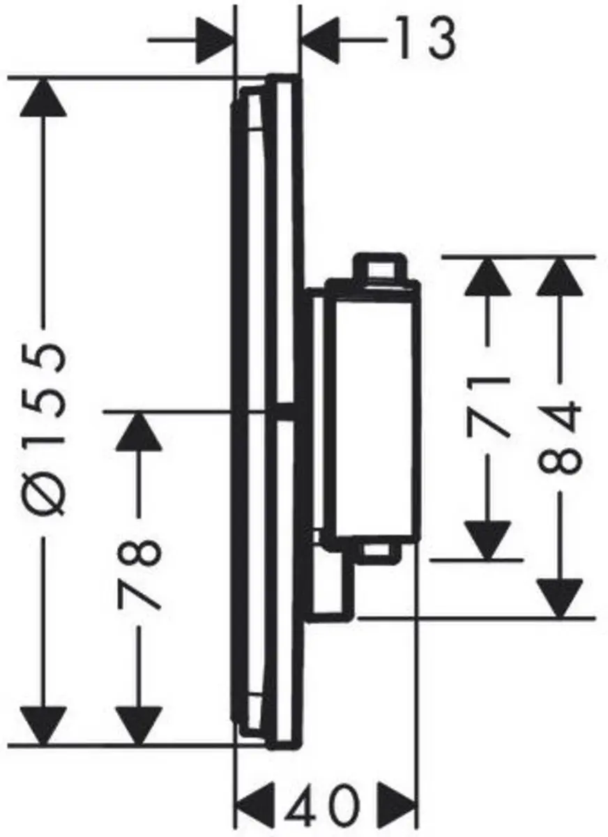 Hansgrohe ShowerSelect Comfort 15553000 Thermostaat - Chroom - afbeelding 3 van 3