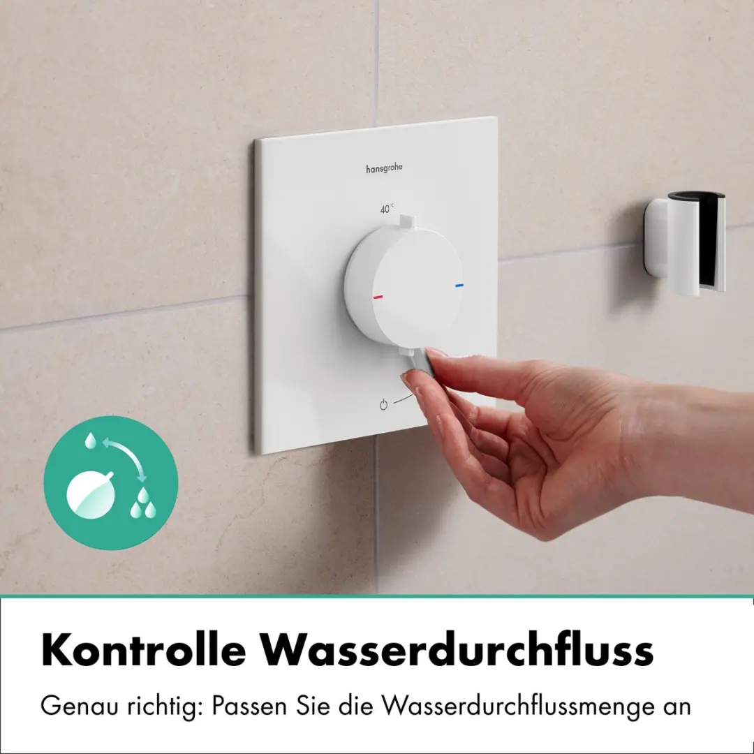 Hansgrohe Ecostat Comfort E 33710700 Thermostaat - Mat Wit - afbeelding 5 van 6