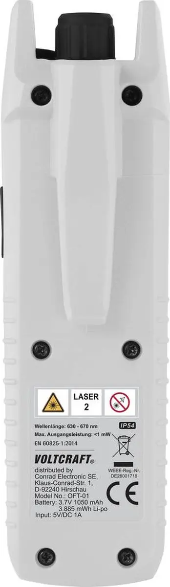 Voltcraft OFT-01 Glasvezeltester Netwerk VC-11371835 - afbeelding 4 van 6