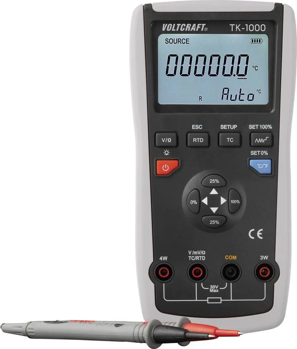 Voltcraft TK-1000 Kalibrator Temperatuur en Spanning