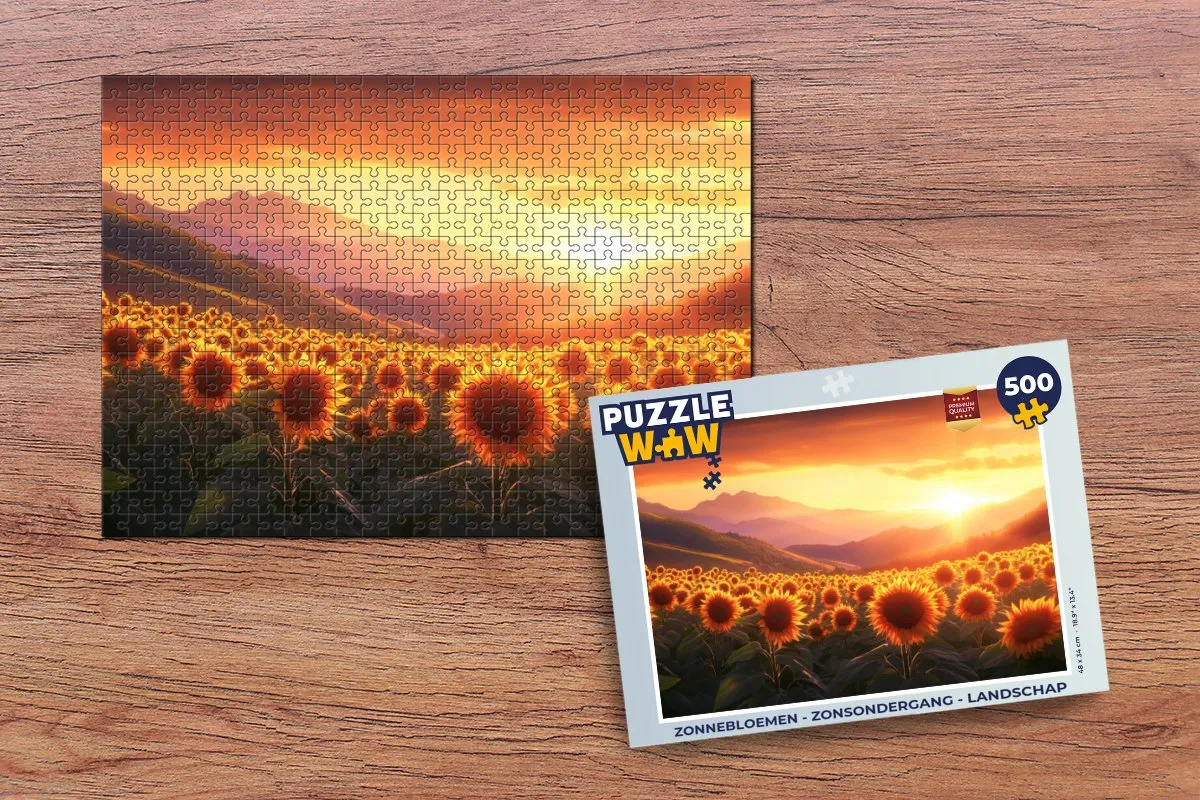 PuzzleWow Zonnebloemen - Legpuzzel 500 Stuks
