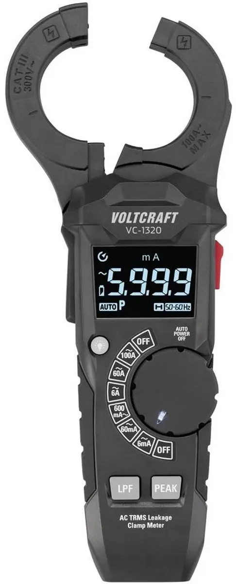 Voltcraft VC-1320 Stroomtang Digitaal 6000 counts - afbeelding 2 van 5