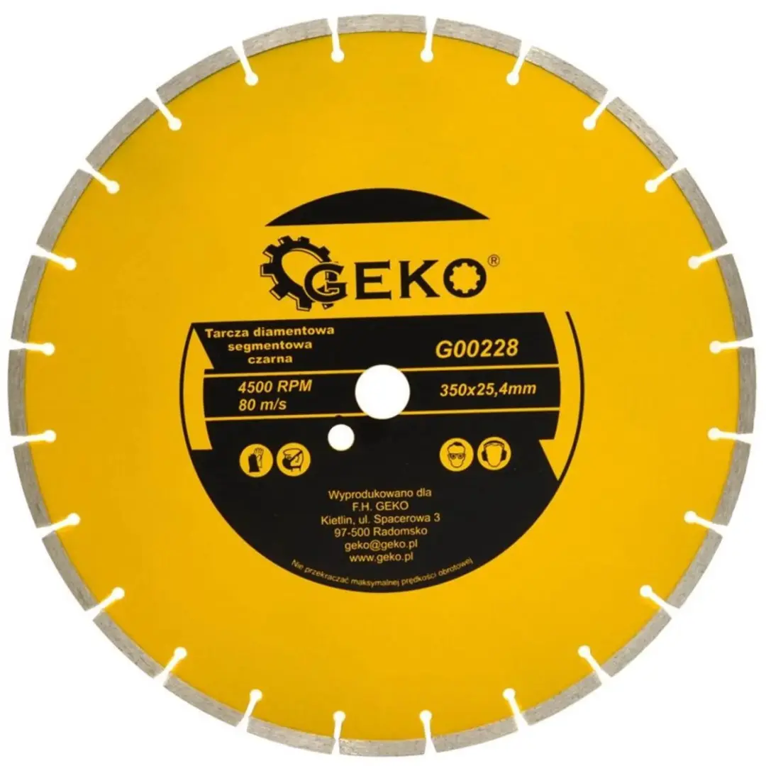 GEKO G00228 Diamant Segmentdoorslijpschijf 350mm