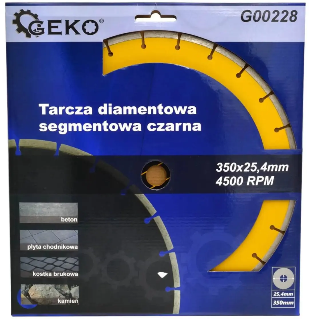 GEKO G00228 Diamant Segmentdoorslijpschijf 350mm - afbeelding 2 van 2