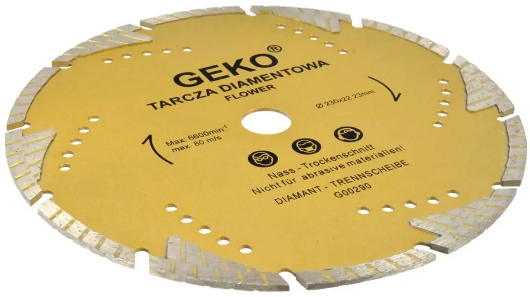 GEKO G00290 Diamantzaagblad Turbo 230mm - Beton, Steen - afbeelding 3 van 3