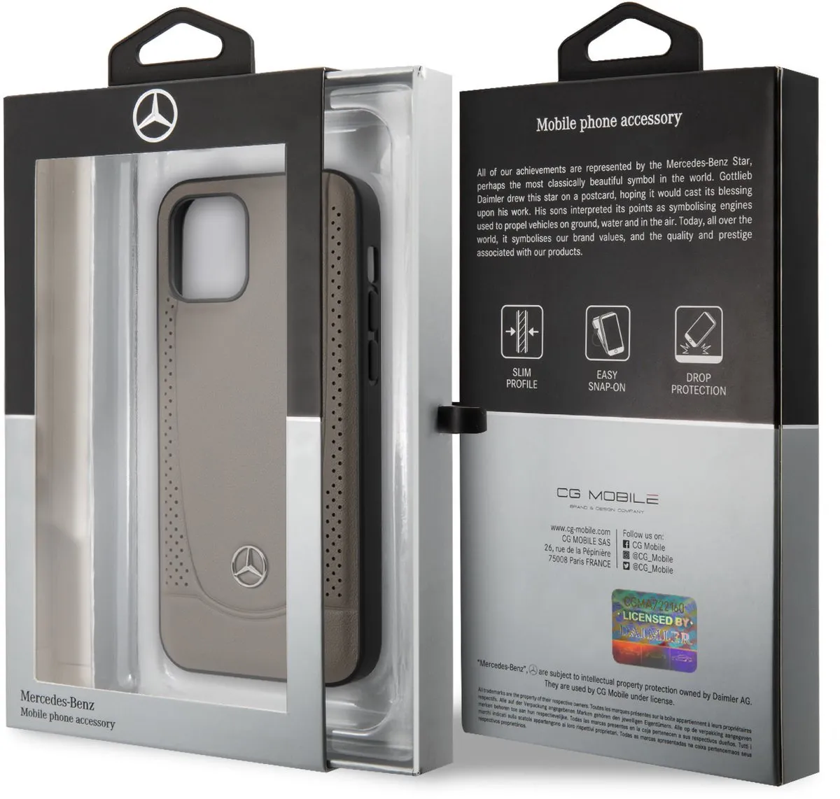 Mercedes-Benz New Urban Back Case S203-7 - iPhone 12 Mini - Beige