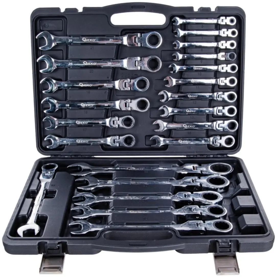 GEKO Flexibele ratelsleutelset 22-delig - 6-32 mm - afbeelding 2 van 6