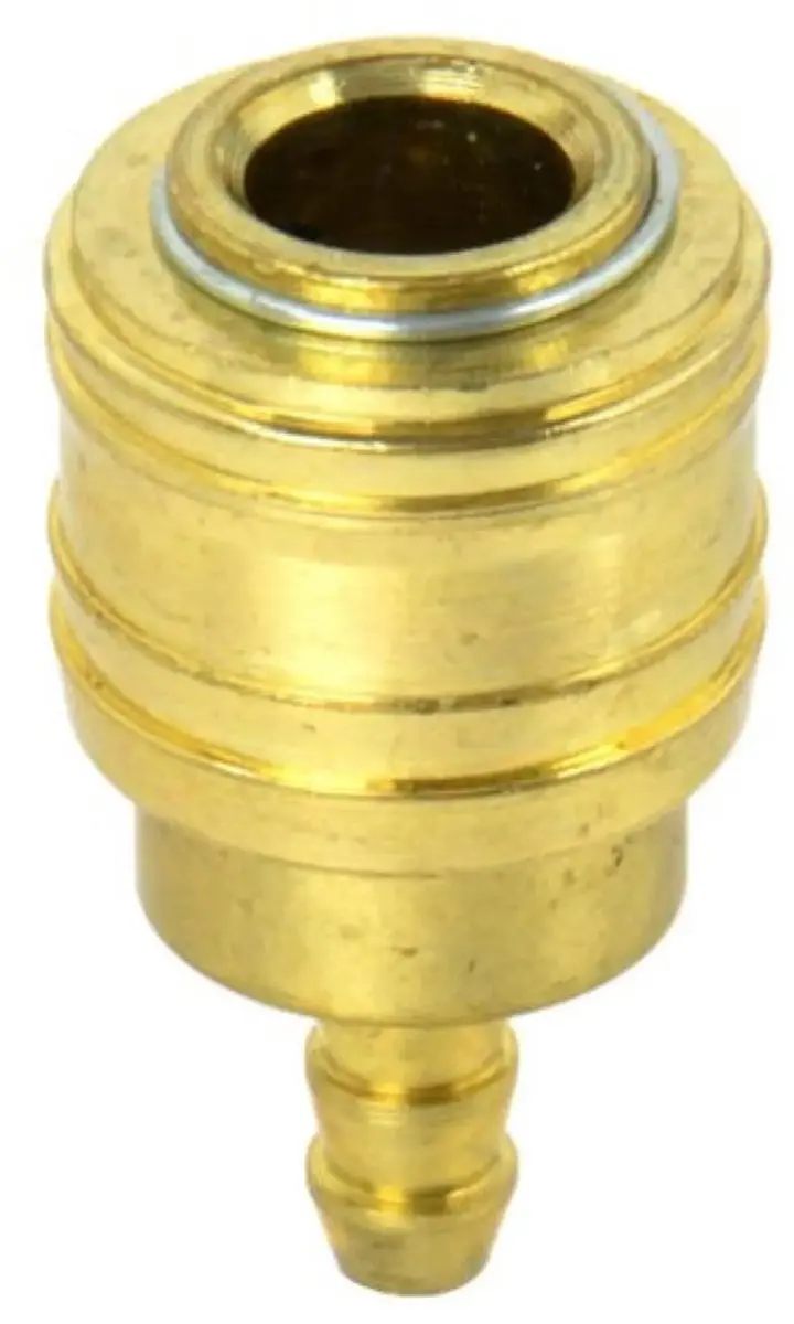 GEKO Snelkoppeling voor luchtslang 8mm - Messing vernikkeld - 16 bar - afbeelding 2 van 3