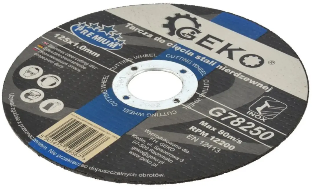 GEKO RVS snijschijf 125x1,0mm - 10 stuks - afbeelding 3 van 3