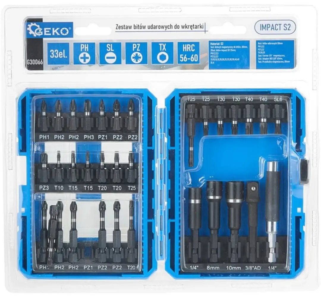 GEKO 33-delige impact bits set